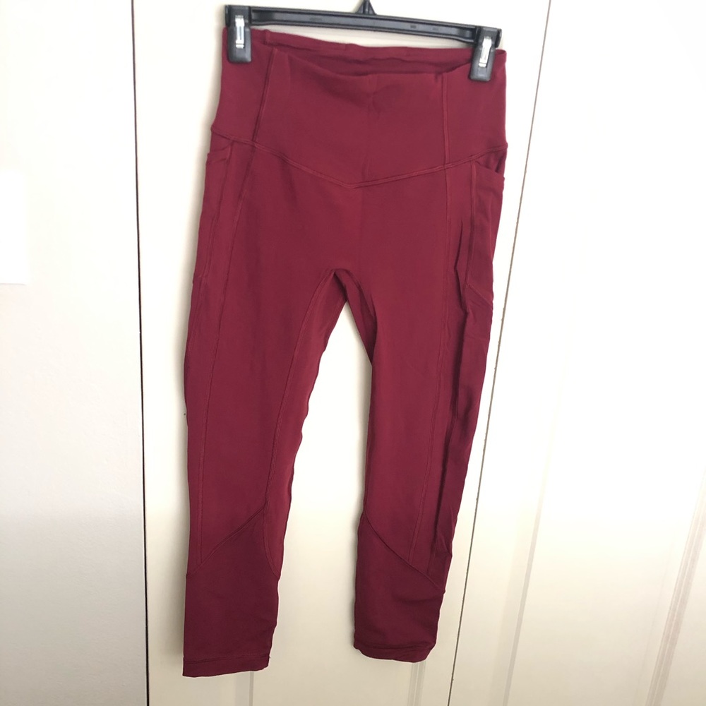 Lululemon All the Right Places Crop Red